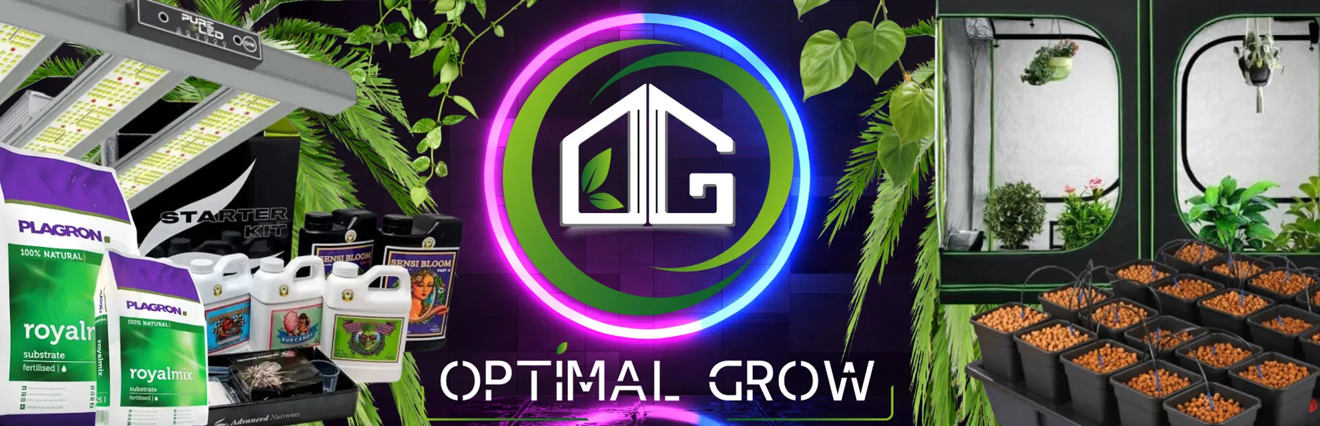 Bannière de Optimal Grow - Produits et accessoires pour la culture urbaine indoor